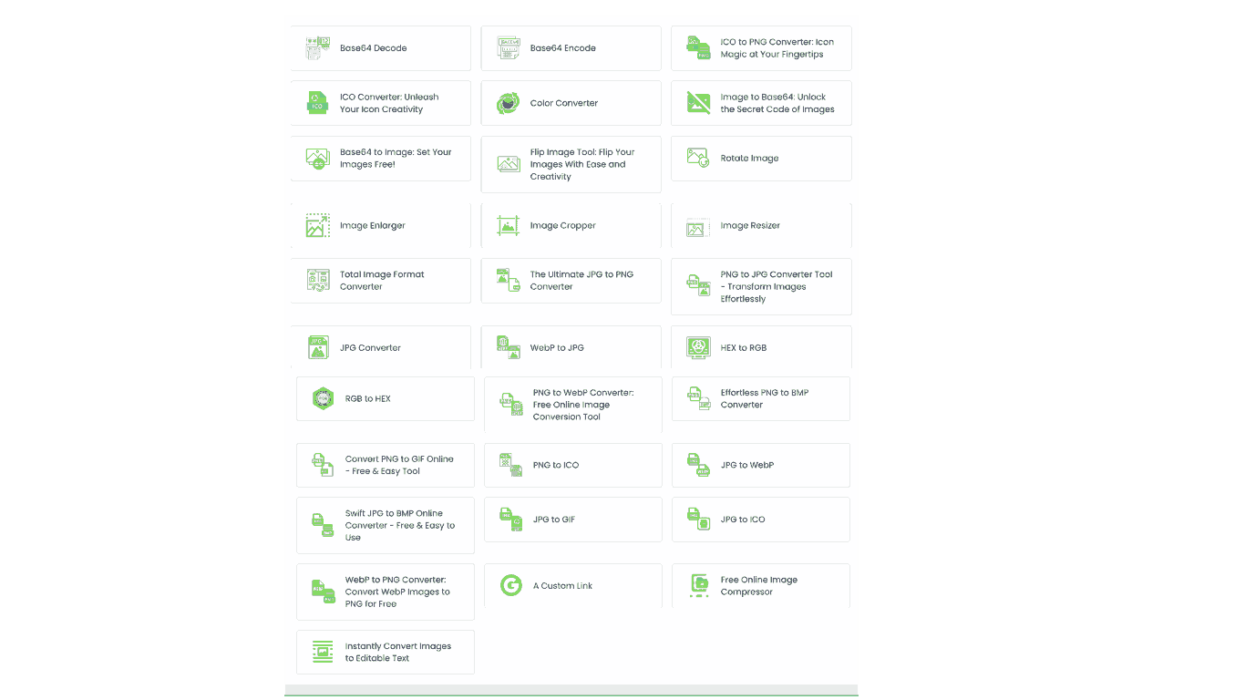 Screenshot of the WebmastersBox Image Conversions Tool page, showcasing its versatile features for converting various image formats effortlessly